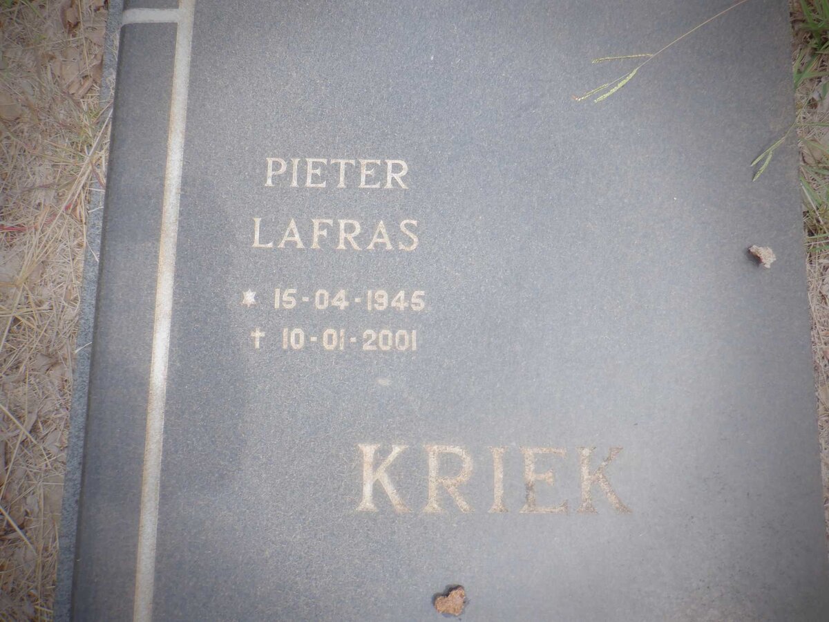 KRIEK Pieter Lafras 1945-2001