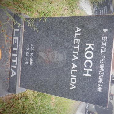 KOCH Aletta Alida 1984-2011
