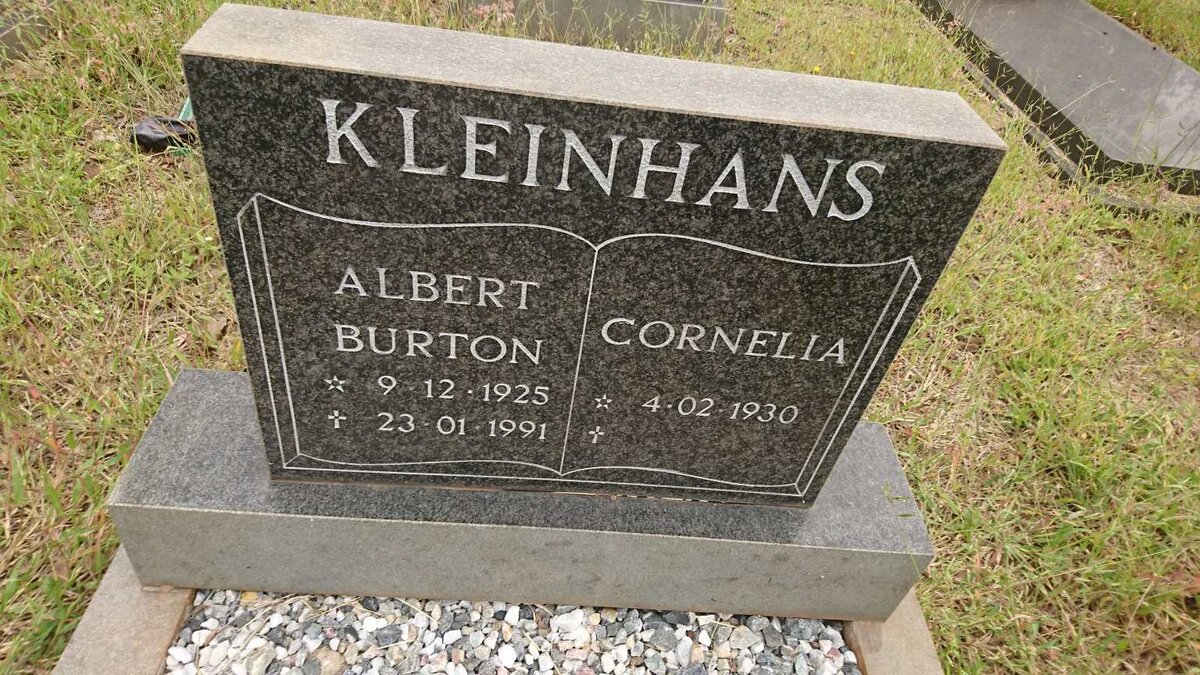 KLEINHANS Albert Burton 1925-1991 &amp; Cornelia 1930-