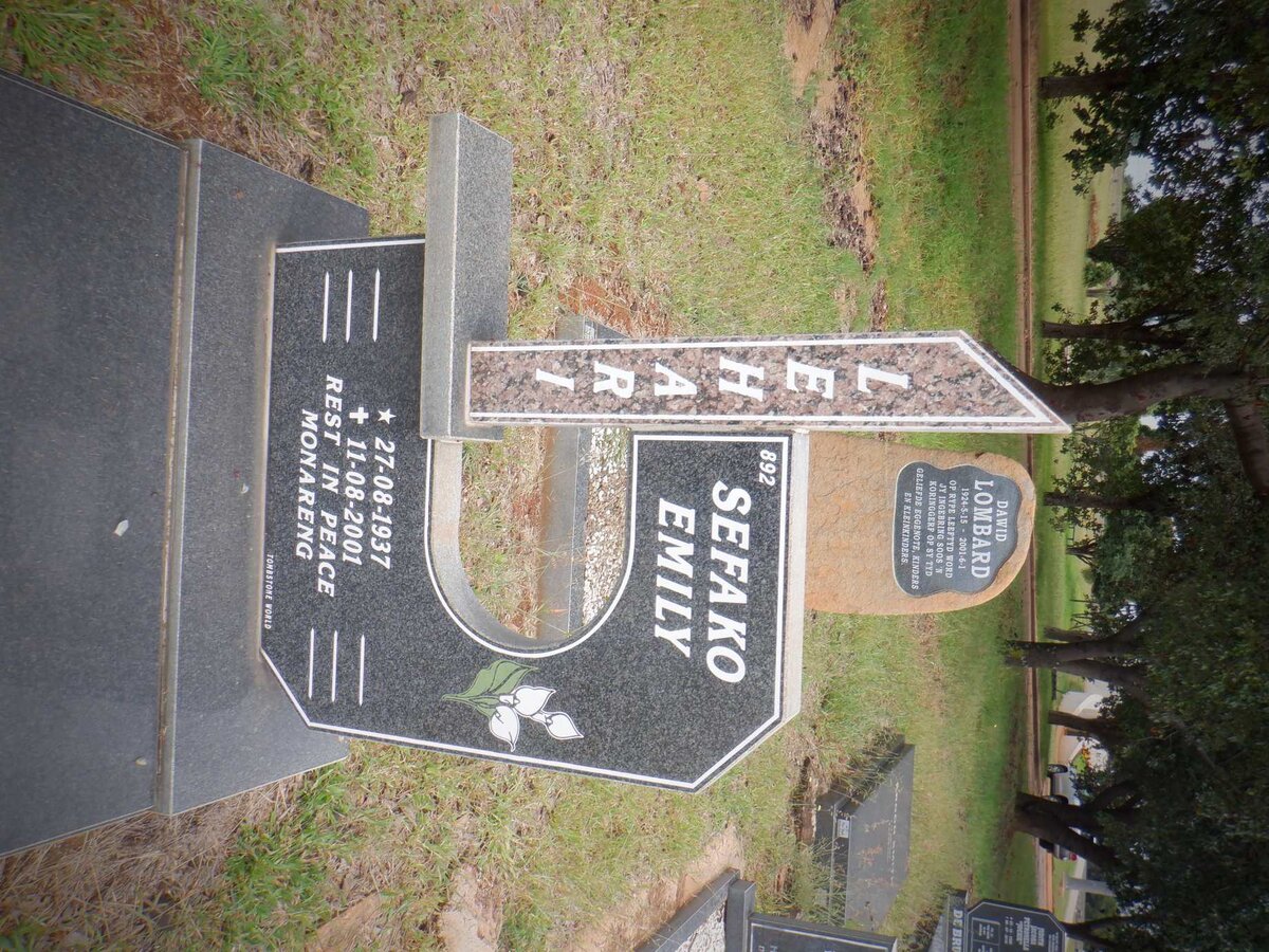 LEHARI Sefako Emily 1937-2001