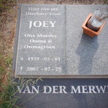 MERWE Joey, van der 1939-2007