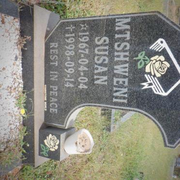 MTSHWENI Susan 1967-1998