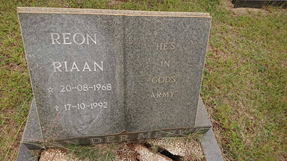 MERWE Reon Riaan, van der 1968-1992
