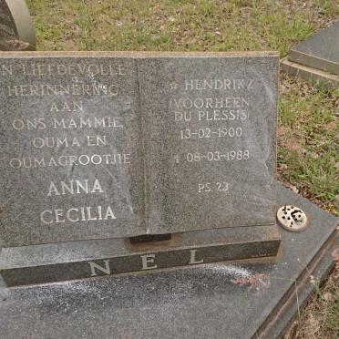 NEL Anna Cecilia nee HENDRiKZ voorheen DU PLESSIS 1900-1988