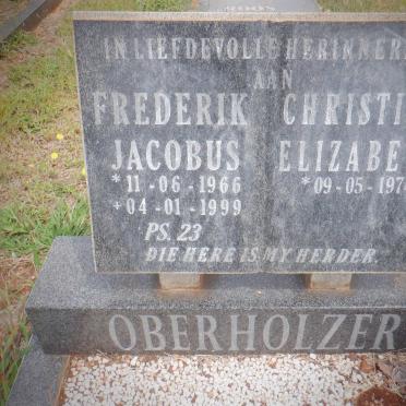 OBERHOLZER Frederik Jacobus 1966-1999 &amp; Christina Elizabeth 1974-