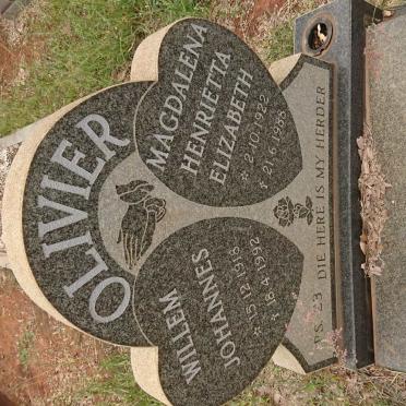 OLIVIER Willem Johannes 1918-1992 &amp; Magdalena Henrietta Elizabeth 1922-1988