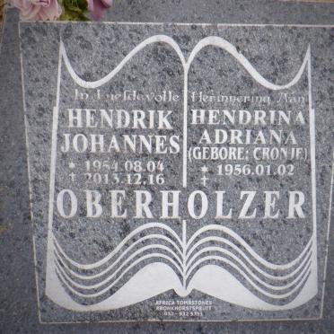 OBERHOLZER Hendrik Johannes 1954-2013 &amp; Hendriena Adriana CRONJE 1956-