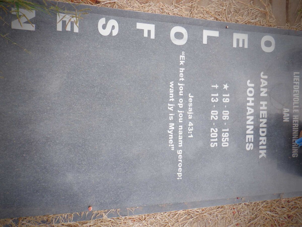 OELOFSEN Jan Hendrik Johannes 1950-2015