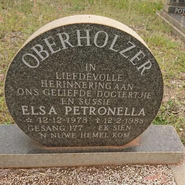 OBERHOLZER Elsa Petronella 1978-1988