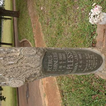 PLESSIS Petrus Cornelius, du 1960-1988 &amp; Johanna Jacoba 1956-