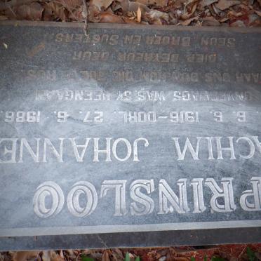 PRINSLOO Joachim Johannes 1916-1986