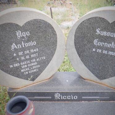 RICCIO Ugo Antonio 1949-1997 &amp; Sussana Cornelia 1955-