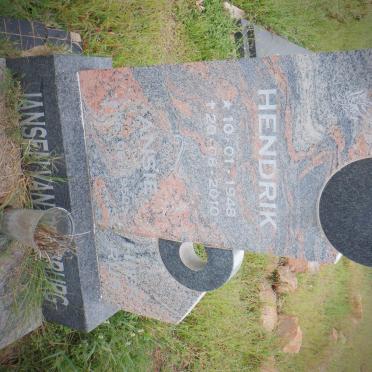 RENSBURG Hendrik, Jansen van 1948-2010 &amp; Ansie 1950-