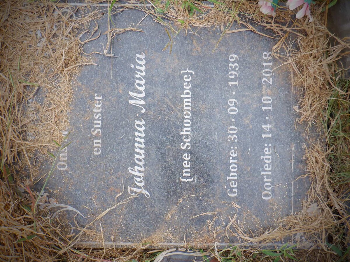 ROOYEN Johanna Maria, van nee SCHOOMBEE 1939-2018