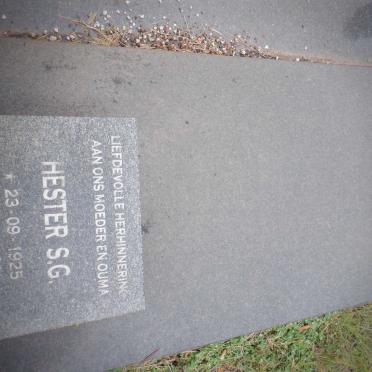 SMITH Hester S.G. 1925-2011