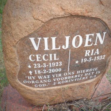 VILJOEN Cecil 1923-2000 &amp; Ria 1932-