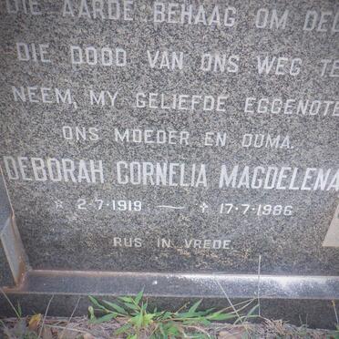 VENTER Deborah Cornelia Magdalena 1919-1986