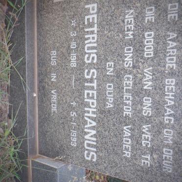 VENTER Petrus Stephanus 1918-1993 &amp; Deborah Cornelia Magdalena 1919-1986