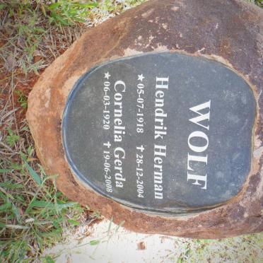 WOLF Hendrik Herman 1918-2004 &amp; Cornelia Gerda 1920-2008