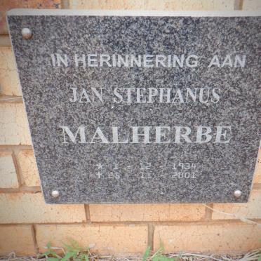 MALHERBE Jan Stephanus 1934-2001