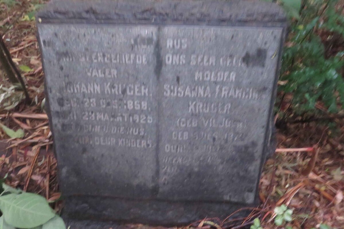 KRUGER Johann 1858-1925 &amp; Susanna Francina VILJOEN 1872-1938 _1