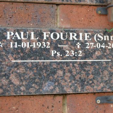FOURIE Paul 1932-2010