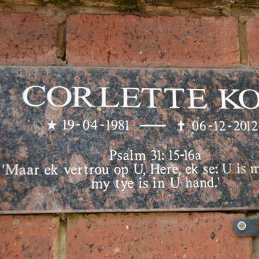 KOK Corlette 1981-2012