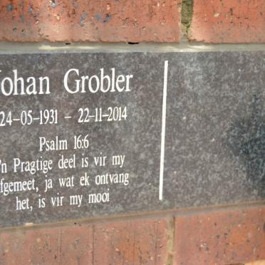 GROBLER Johan 1931-2014
