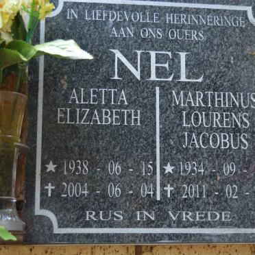NEL Marthinus Lourens Jacobus 1934-2011 &amp; Aletta Elizabeth 1938-2004