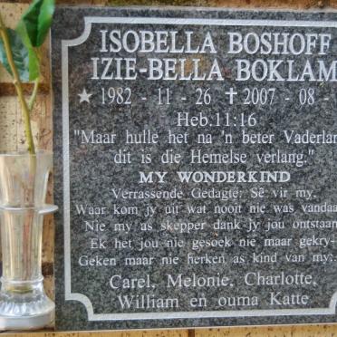 BOSHOFF Isobella 1982-2007