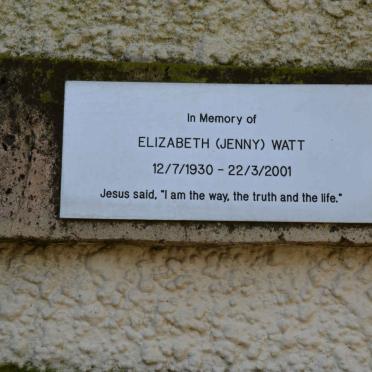 WATT Elizabeth 1930-2001