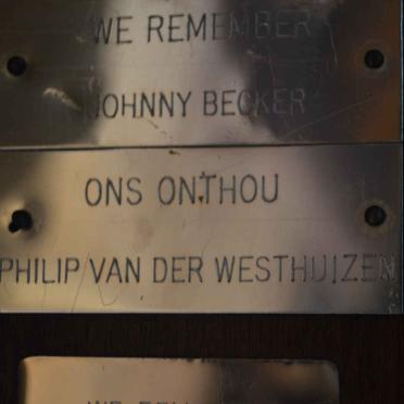 BECKER Johnny :: WESTHUIZEN Philip, van der
