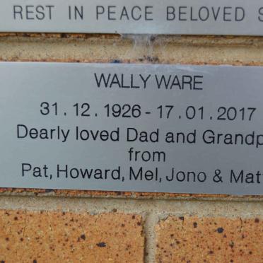 WARE Wally 1926-2017