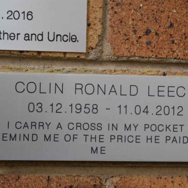 LEECH Colin Ronald 1958-2012