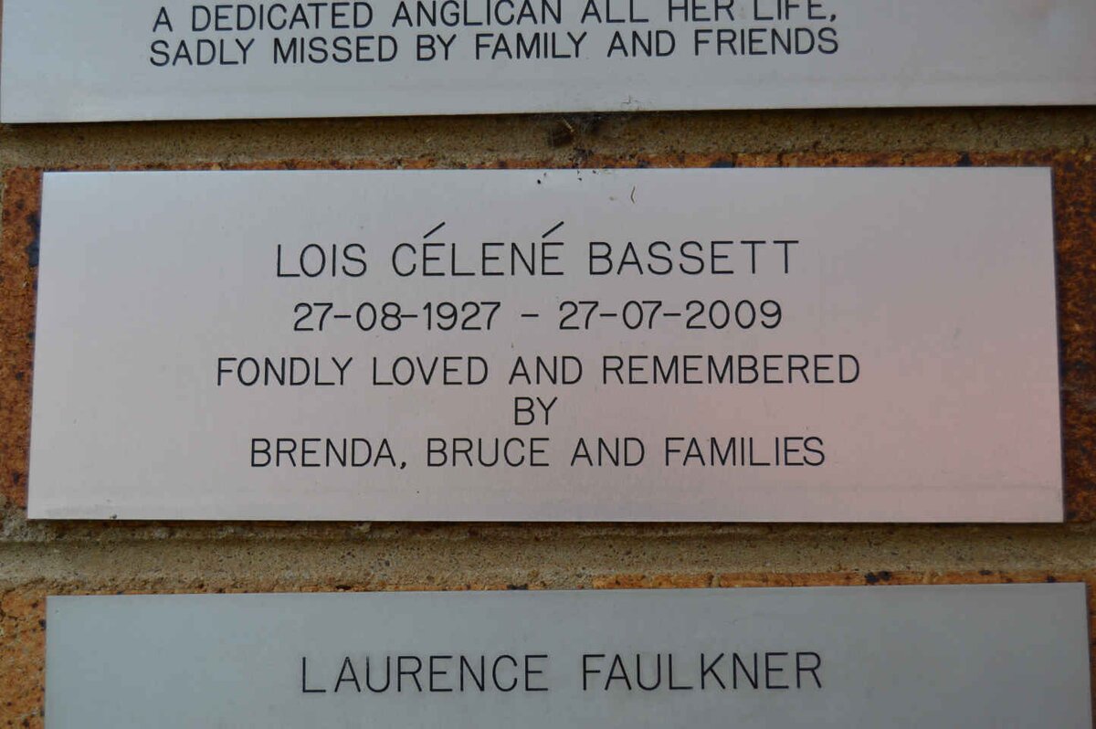 BASSETT Lois Célené 1927-2009