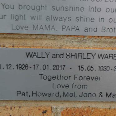 WARE Wally 1926-2017 &amp; Shirley 1930-2004