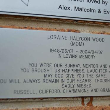 WOOD Loraine Halycon 1948-2004