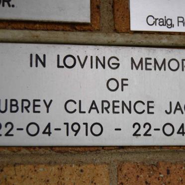 JACKSON Aubrey Clarence 1910-1992