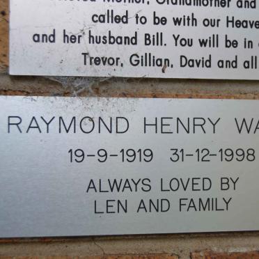 WATTS Raymond Henry 1919-1998