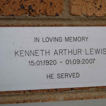 LEWIS Kenneth Arthur 1920-2007