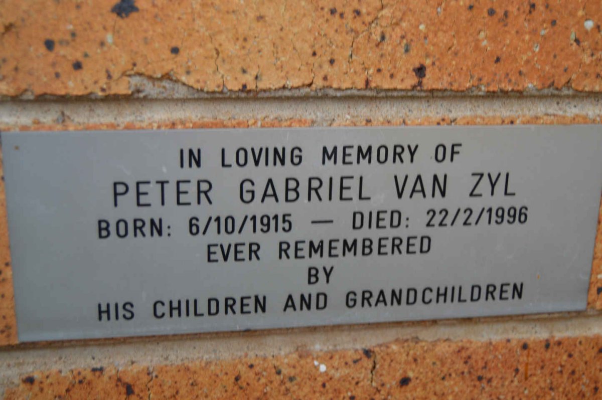 ZYL Peter Gabriel, van 1915-1996