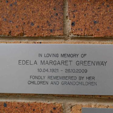 GREENWAY Edela Margaret 1921-2009
