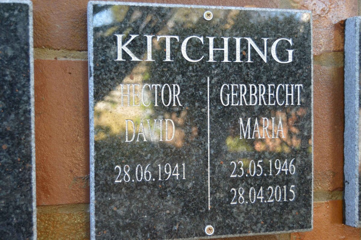 KITCHING Hector David 1941- &amp; Gerbrecht Maria 1946-2015