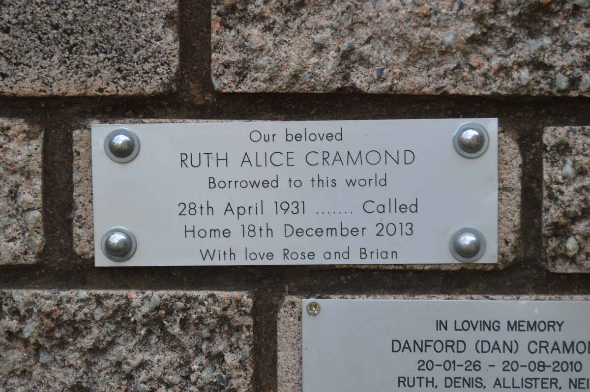 CRAMOND Ruth Alice 1931-2013