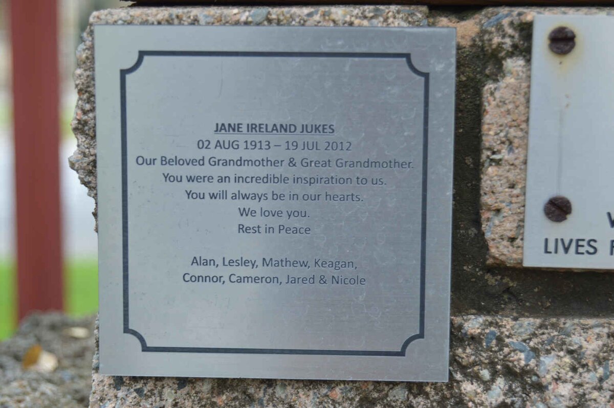 JUKES Jane Ireland 1913-2012