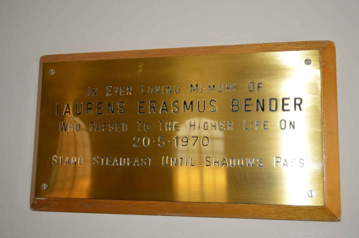 BENDER Laurens Erasmus -1970