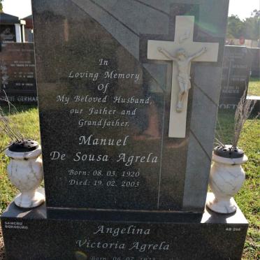 AGRELA Manuel de Sousa 1920-2003 &amp; Angelina Victoria 1923-2010