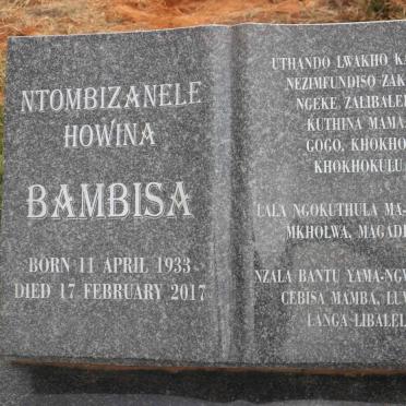 BAMBISA Ntombizanele Howina 1933-2017