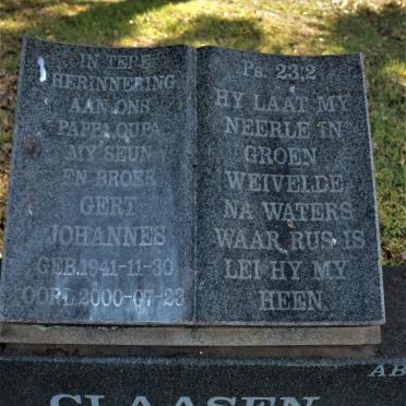 CLAASEN Gert Johannes 1941-2000