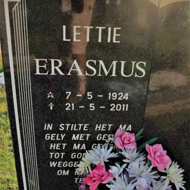 ERASMUS Lettie 1924-2011